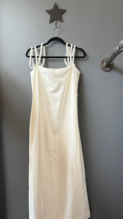 Flower Sequin Strap Sheath Midi Dress