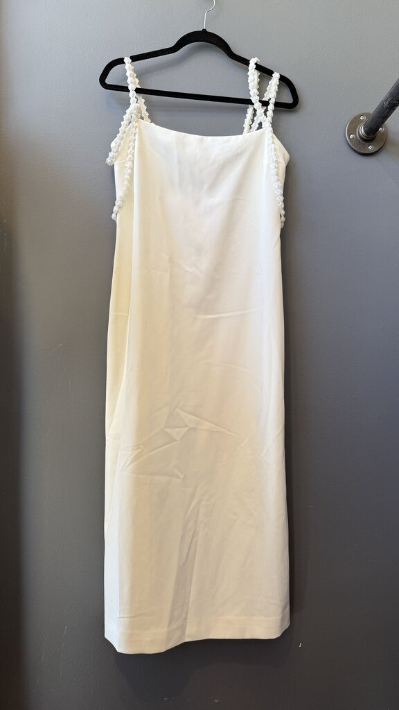 Flower Sequin Strap Sheath Midi Dress