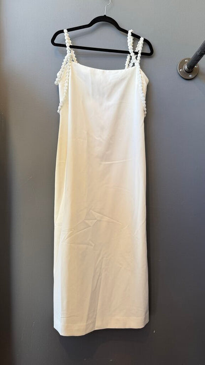 Flower Sequin Strap Sheath Midi Dress