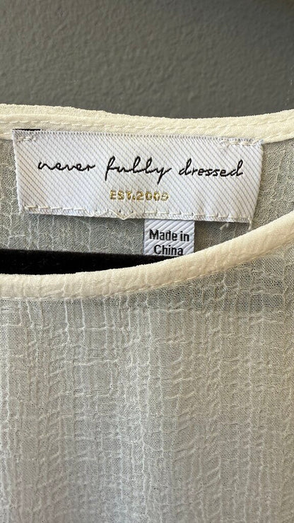 Sheer Puff Sleeve Midi Dress