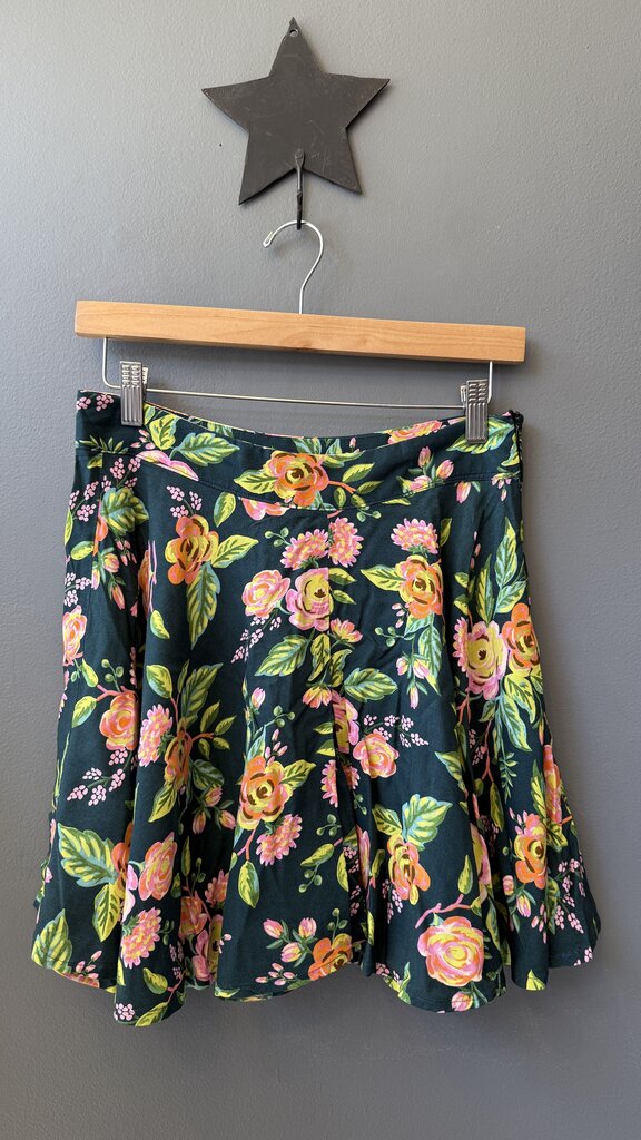 Floral Pleated Mini Skirt