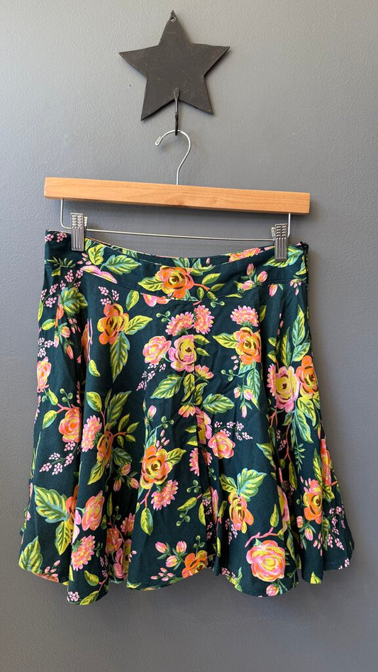 Floral Pleated Mini Skirt
