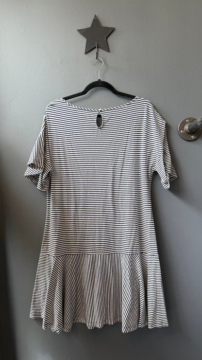 Drop Waist Stripe Knit Dress