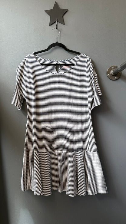 Drop Waist Stripe Knit Dress