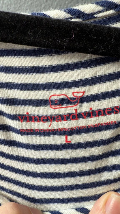 Drop Waist Stripe Knit Dress