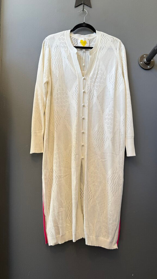 Lana Crochet Long Cardigan Sweater