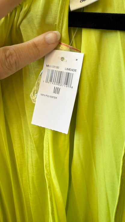 High Neck Pleated Midi Dress