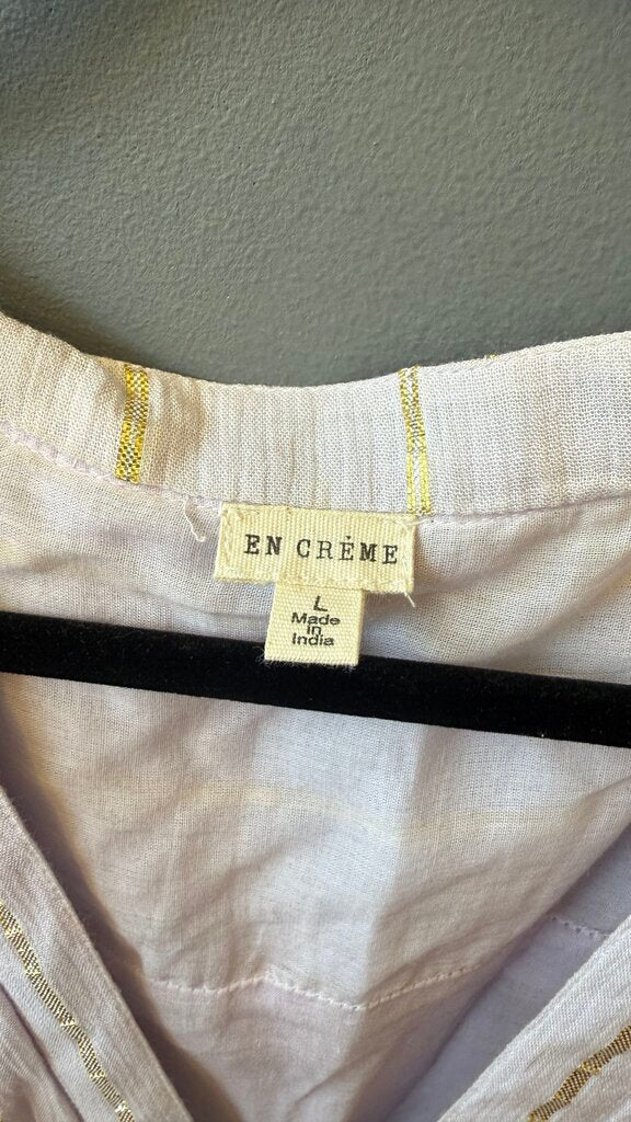 Gold Stripe Gauze Dress