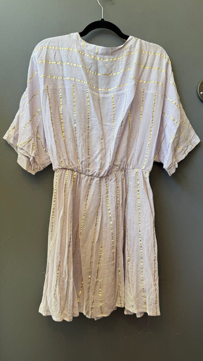 Gold Stripe Gauze Dress