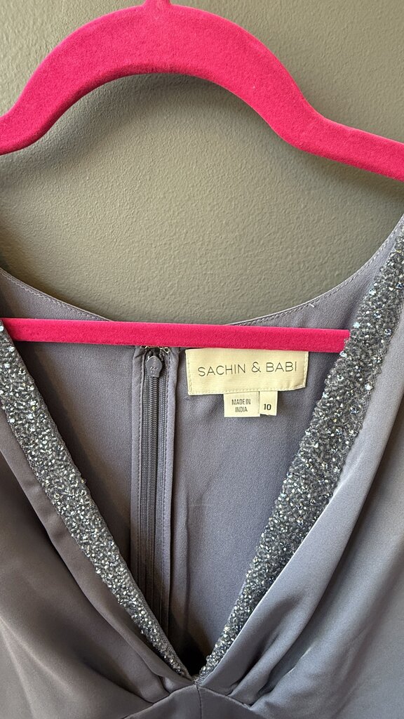 Beaded Neckline Gown