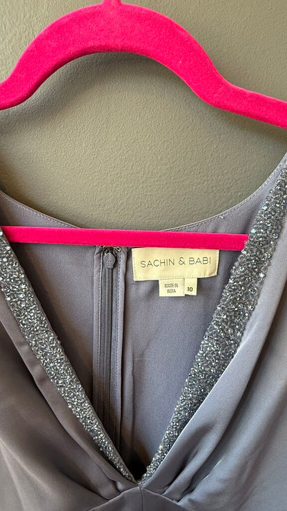 Beaded Neckline Gown