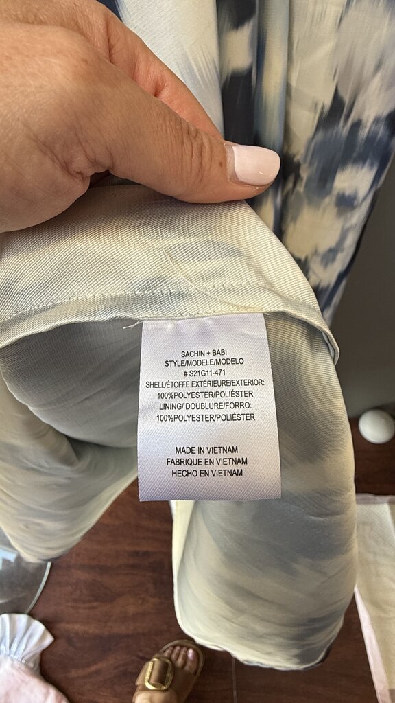 Strapless Ikat Floral Gown