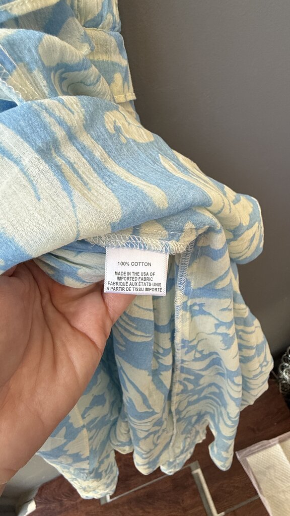 Cotton Elastic Waist Midi Dress