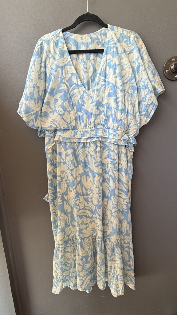 Cotton Elastic Waist Midi Dress