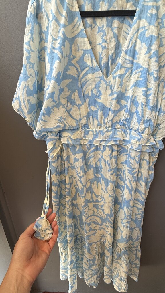 Cotton Elastic Waist Midi Dress