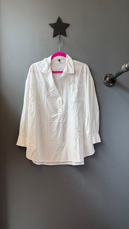 Popover Taffeta Tunic Blouse