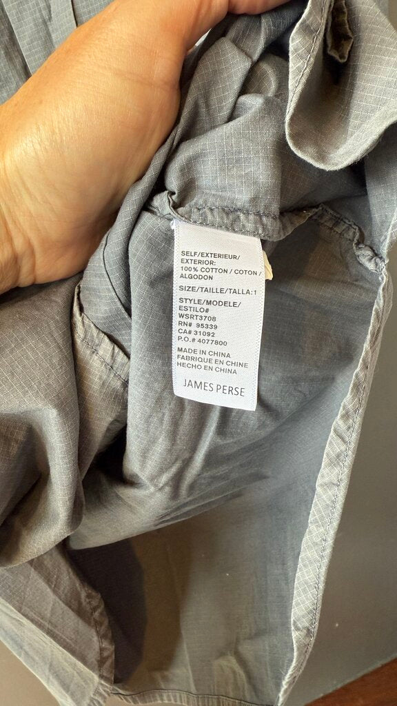 Cotton Fine Check Button Up Tunic