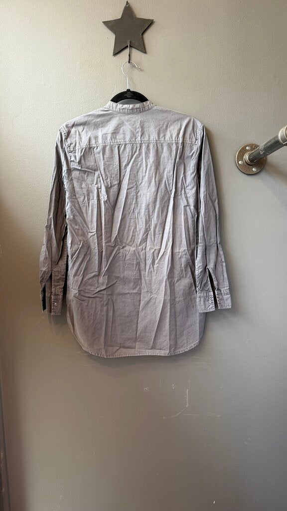 Cotton Fine Check Button Up Tunic