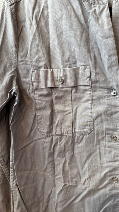 Cotton Fine Check Button Up Tunic