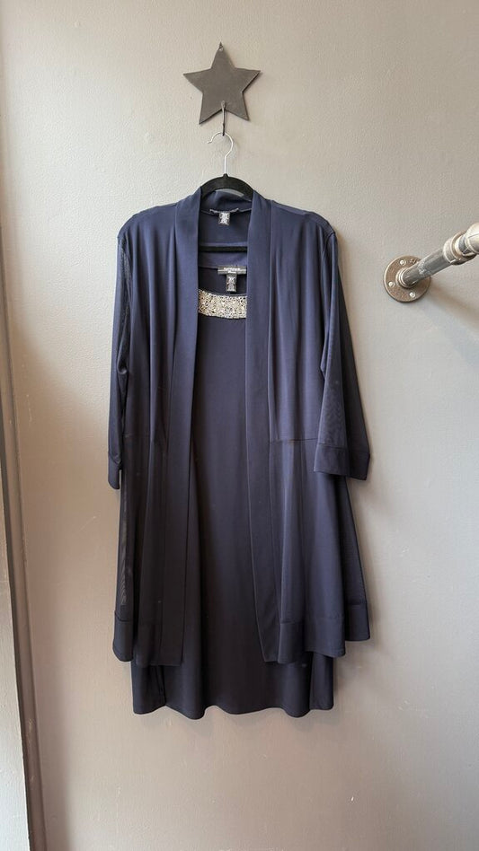 Jersey Beaded Neckline Shift + Jacket