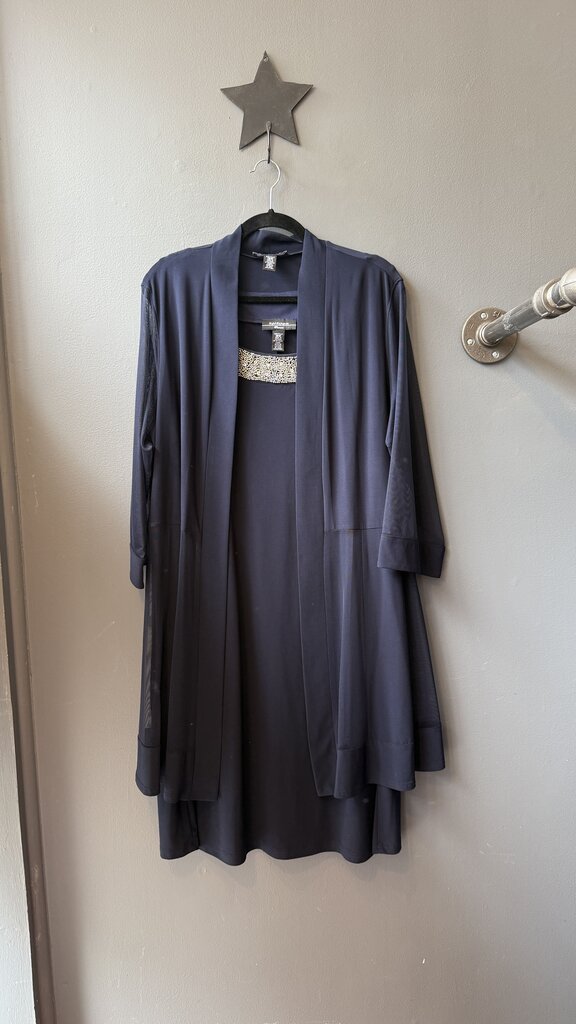 Jersey Beaded Neckline Shift + Jacket