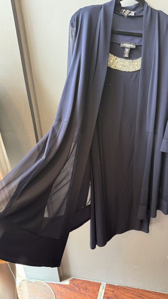 Jersey Beaded Neckline Shift + Jacket