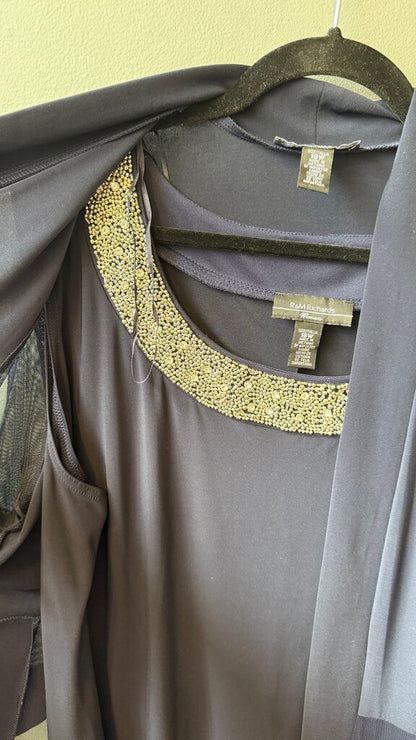 Jersey Beaded Neckline Shift + Jacket