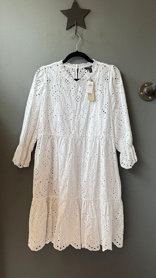 Petite Eyelet Longsleeve Dress
