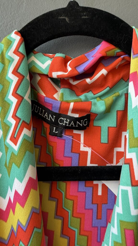 Step Print Wrap Dress