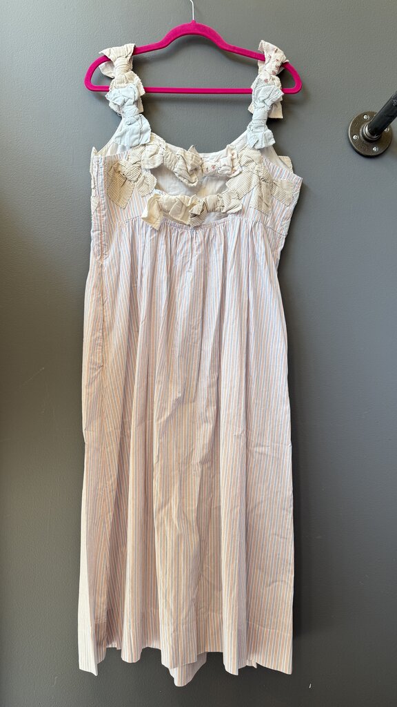 Bow Striped Midi Dress