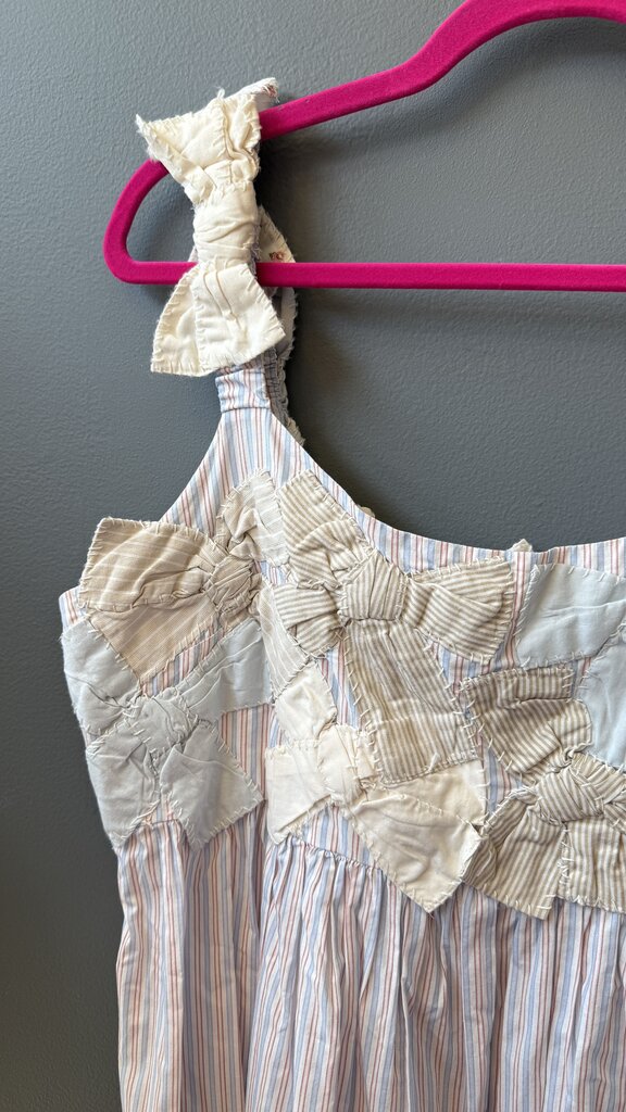 Bow Striped Midi Dress