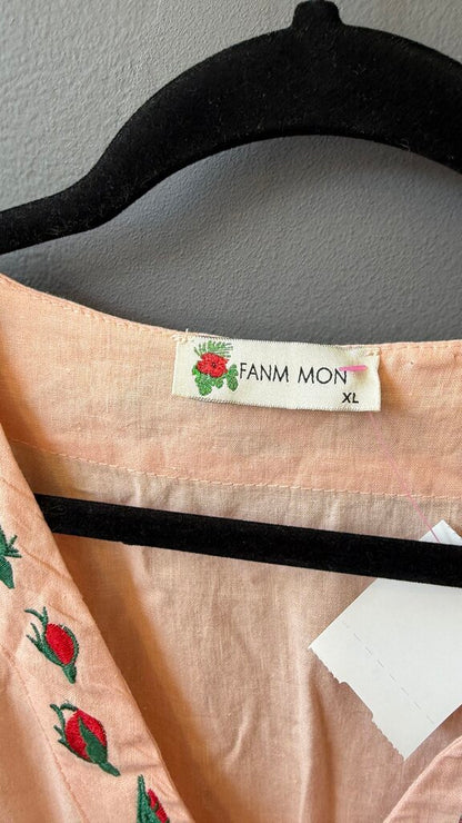 Embroidered Linen Maxi Dress