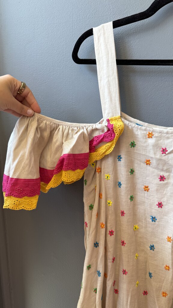 Embroidered Flower Maxi Dress