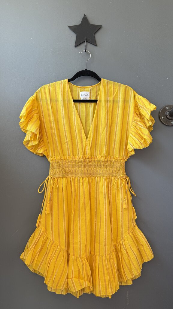 Stripe Smock Waist Mini Dress