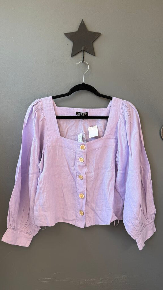 Square Neck Linen Blouse