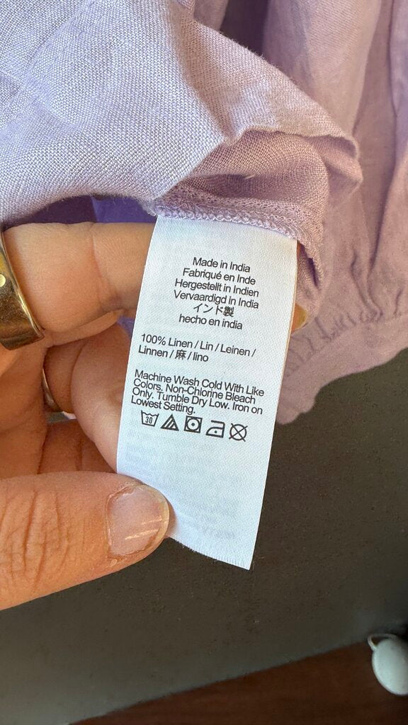 Square Neck Linen Blouse