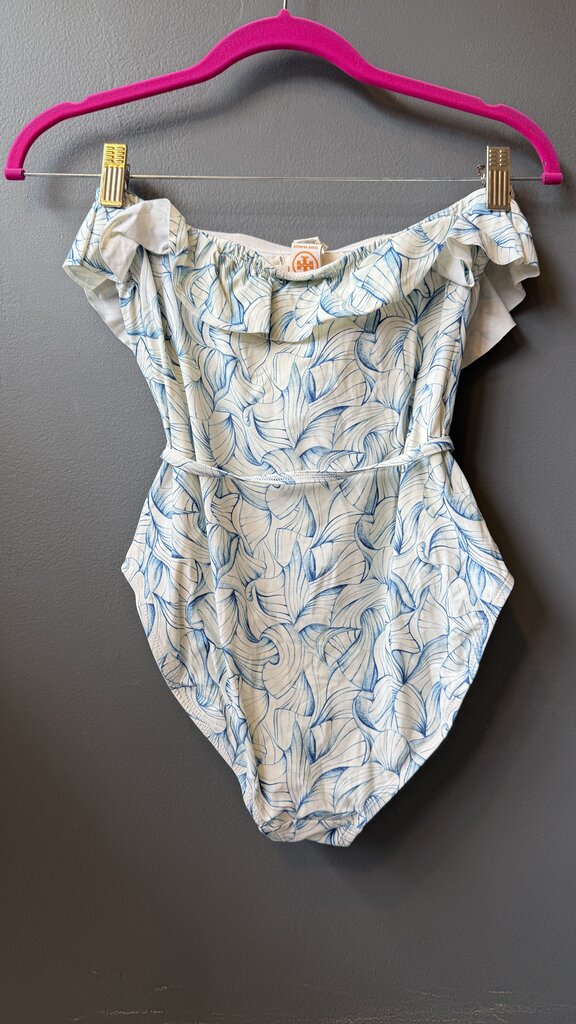 Print Ruffle One Piece Swimsuit