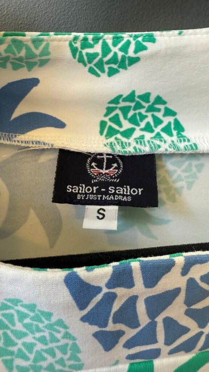 Stretch Pineapple Print Shift Dress