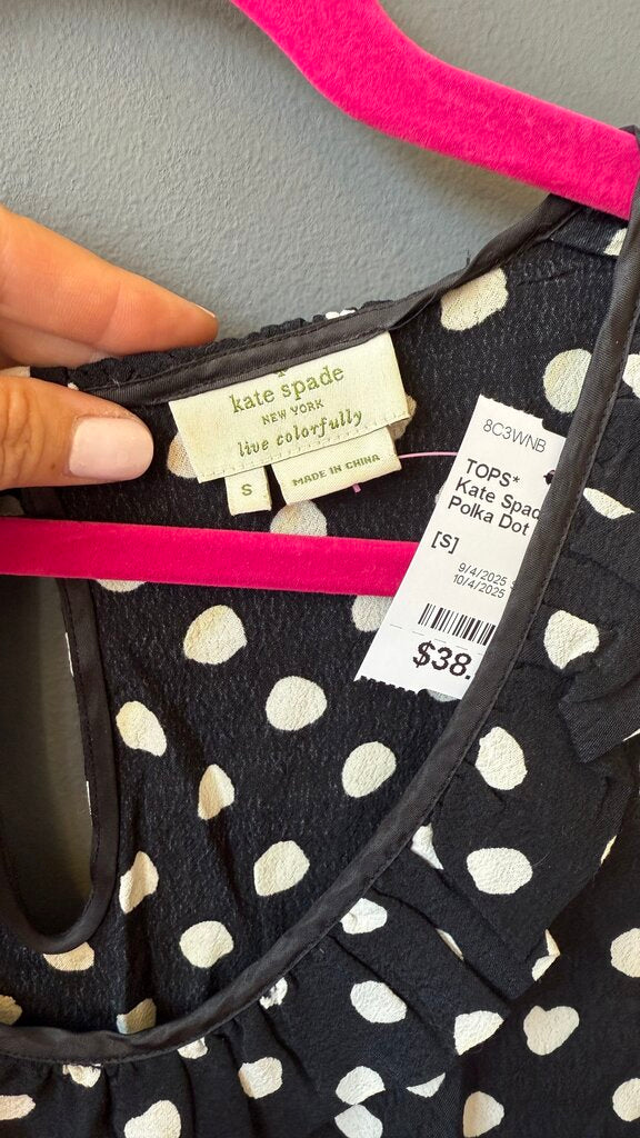 Polka Dot Ruffle Blouse