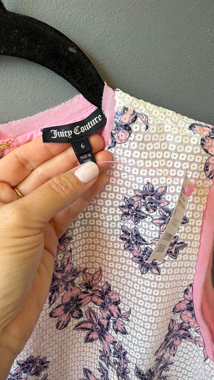 Sequin Floral Shift Dress