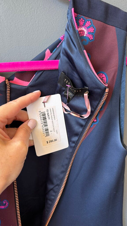 Paisley Print Midi Sheath Dress