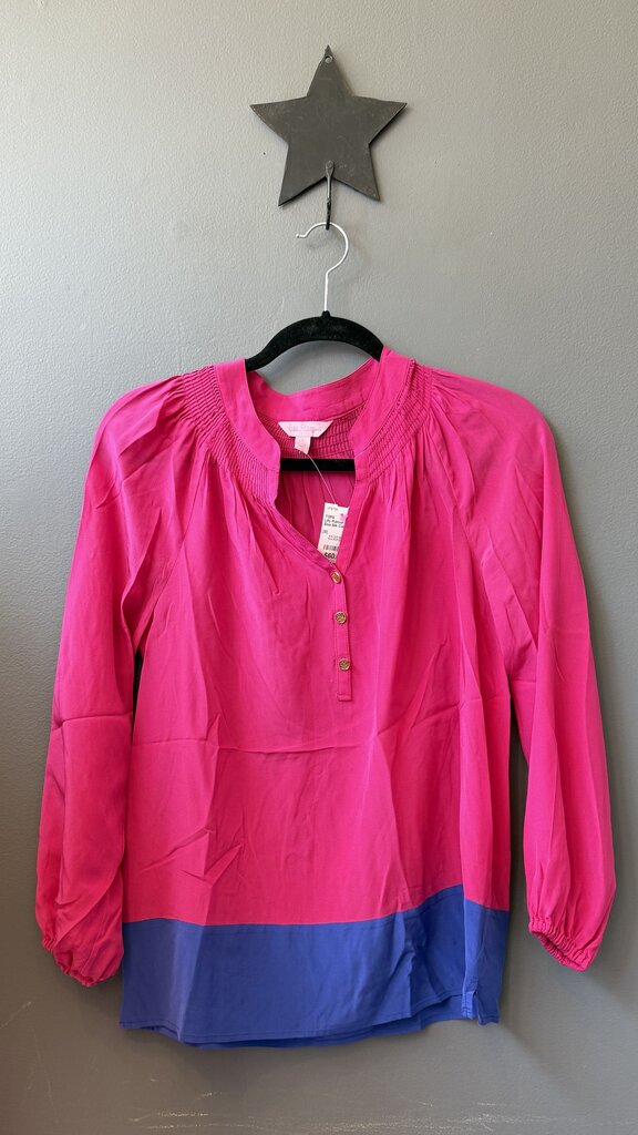 Elsa Silk Colorblock Blouse