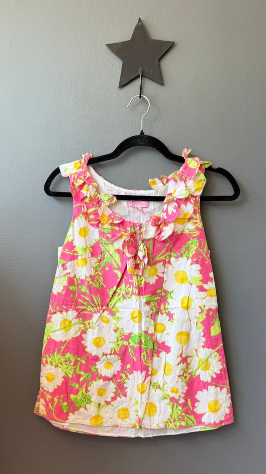 Daisy Ruffle Neck Tank