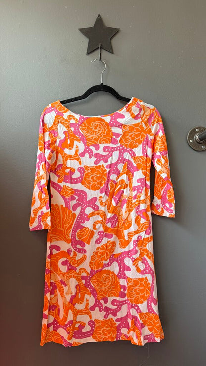 Printed Vneck TShirt Dress