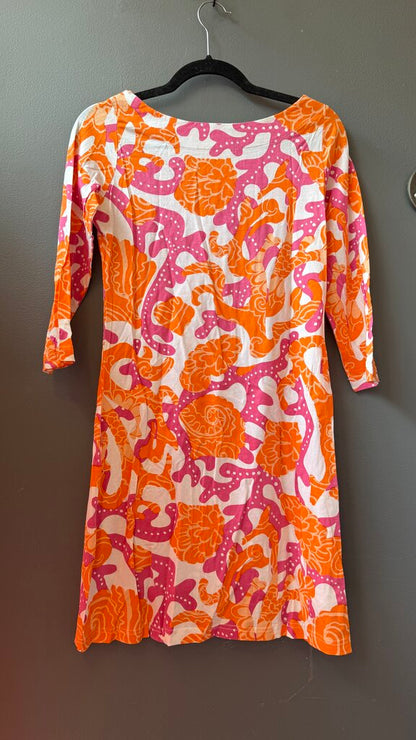 Printed Vneck TShirt Dress