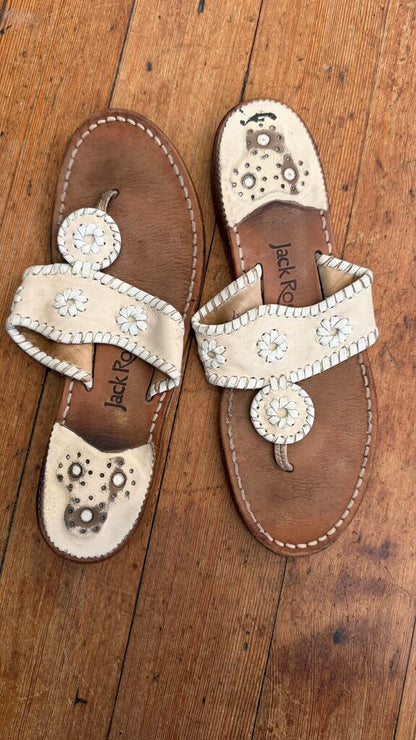 Whipstitch Leather Sandals