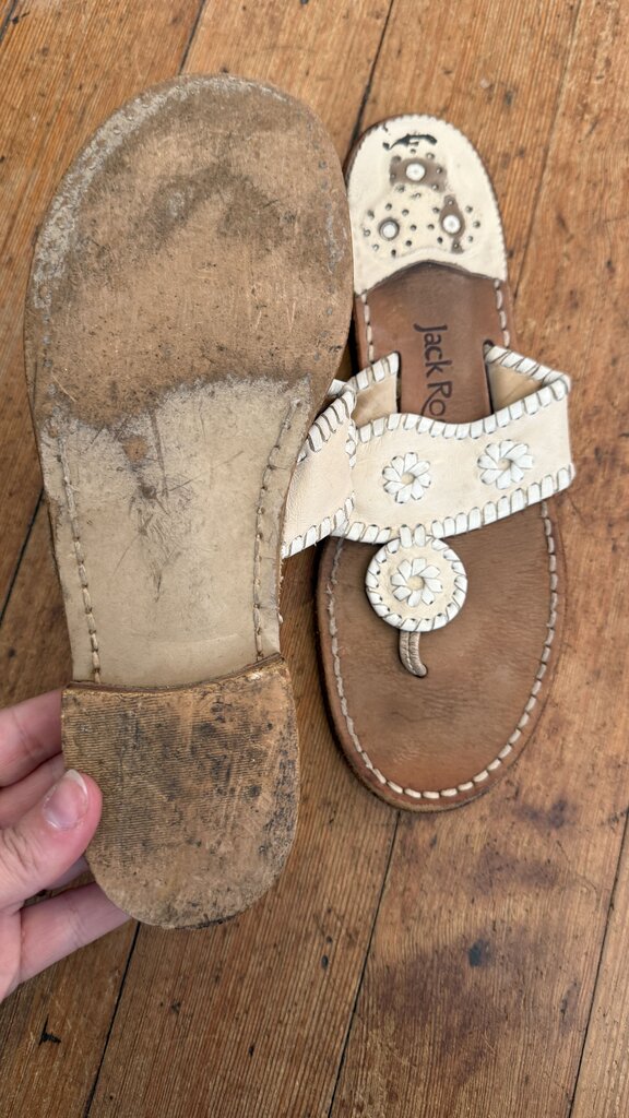 Whipstitch Leather Sandals