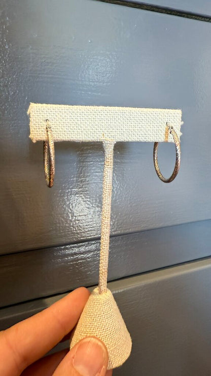 Sterling Hollow Hoops