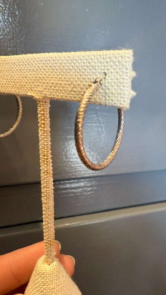 Sterling Hollow Hoops