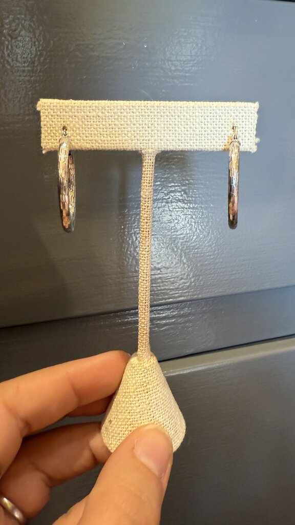 Sterling Hollow Hoops